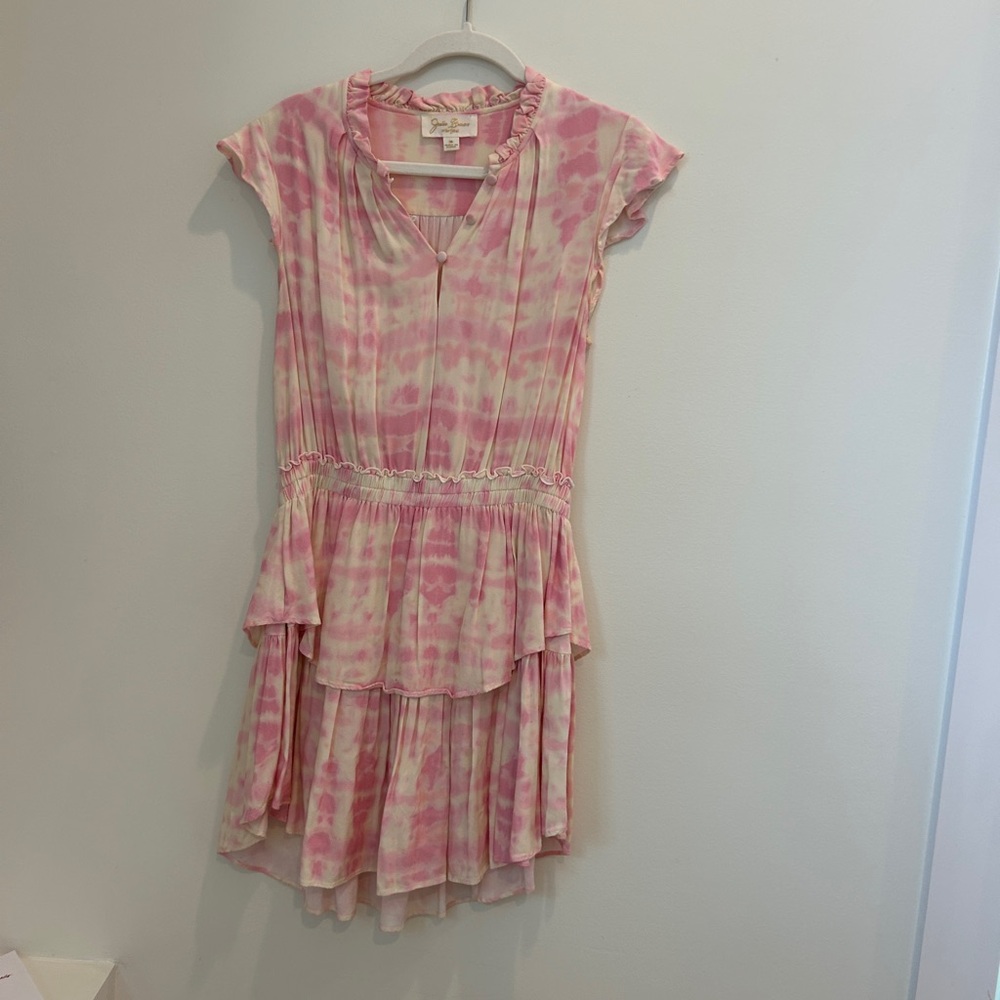 Pink Tie-Dye Julie Brown Dress